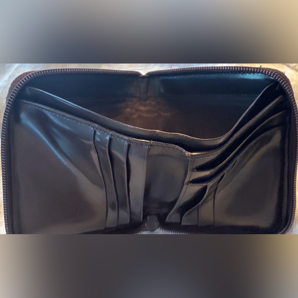 Prada Brown Leather Zip Around Wallet - Picture 11 of 16